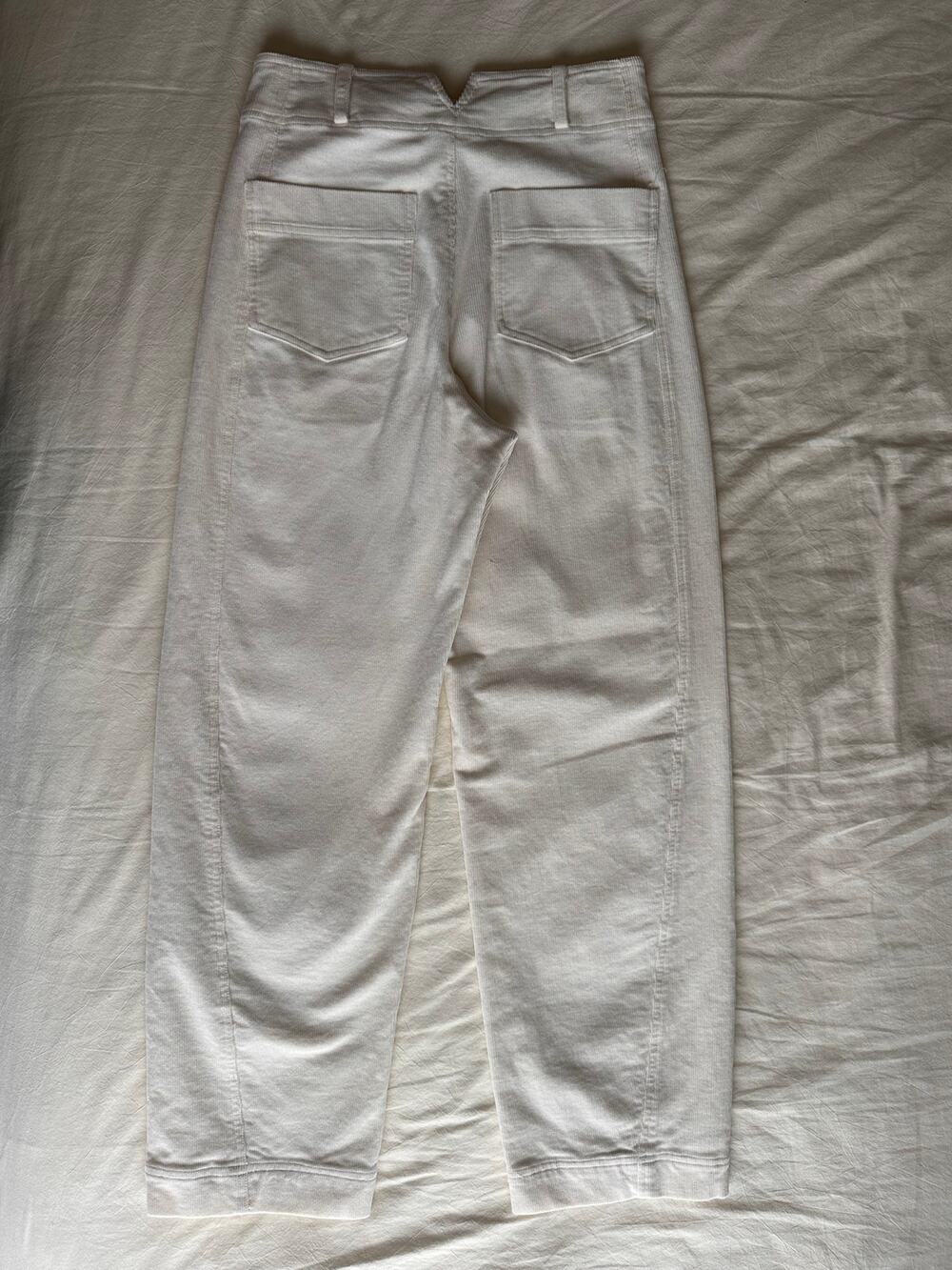 Apiece Apart Meridian Barrel Pant Ecru Cream Corduroy Size 4